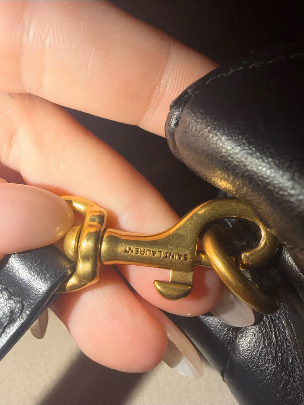 Saint Laurent YSL Loulou Toy Black Leather Crossbody Bag Gold Hardware
